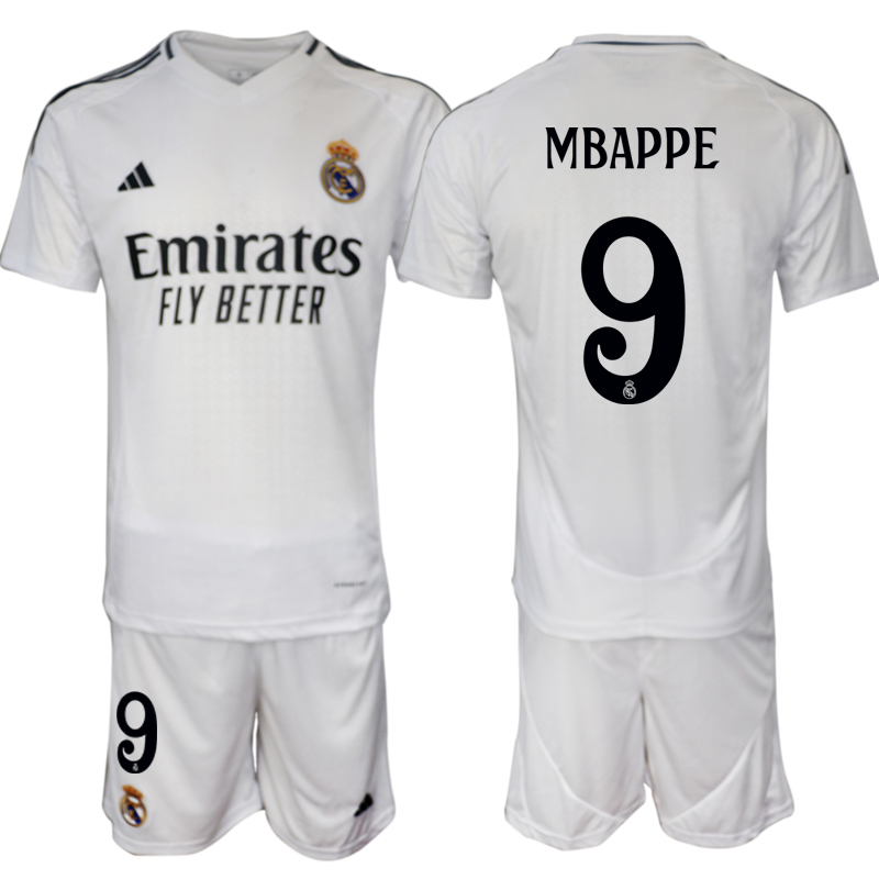 Men 2024-2025 Club Real Madrid home White 9 Soccer Jersey